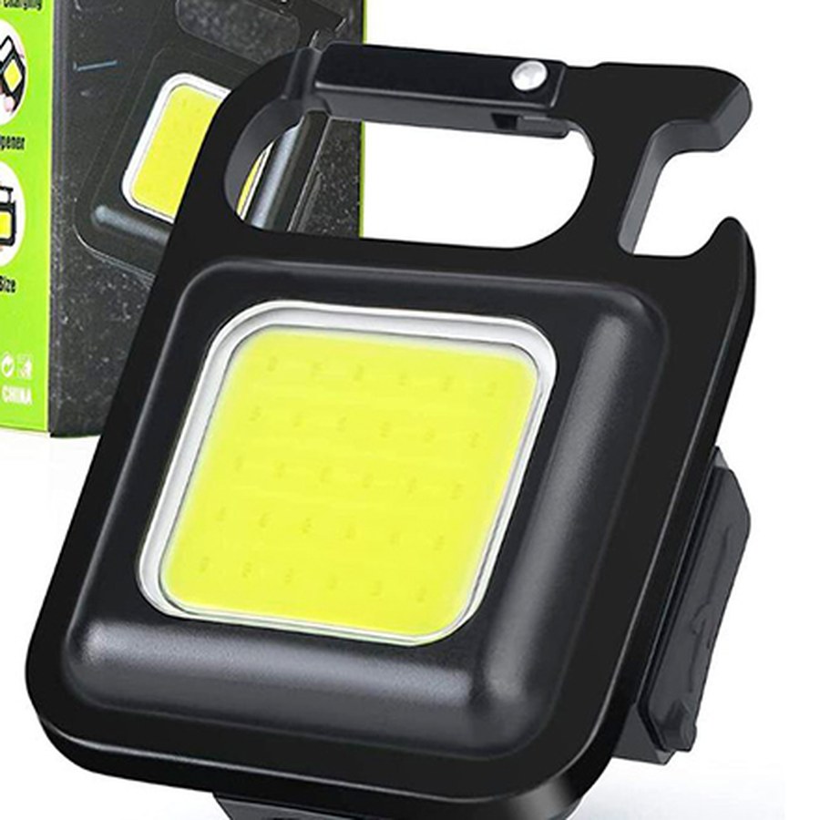 Linterna LED tipo llavero con destapador y mosquetón