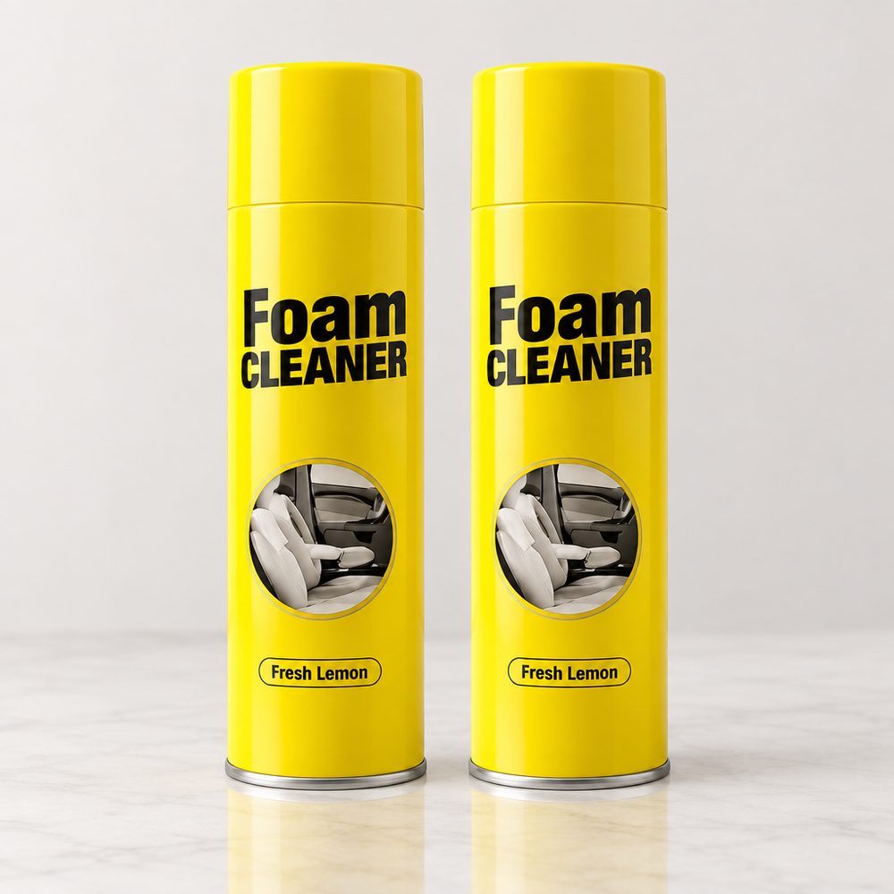 Lo que recibes: 2 latas amarillas de espuma limpiadora Foam Cleaner, aroma Fresh Lemon