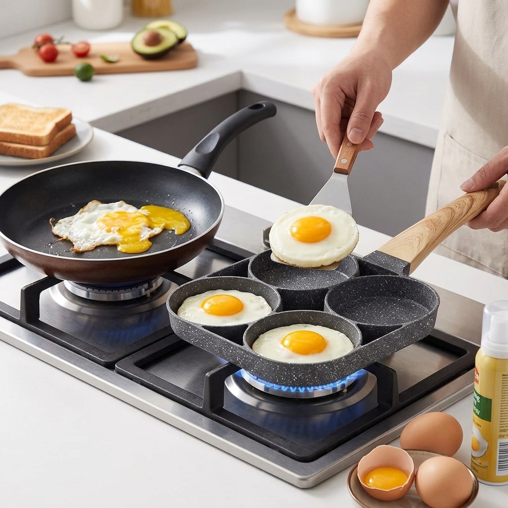 Sartén 4 Tazas | Desayunos Rápidos y Perfectos | Envío Gratis en uso