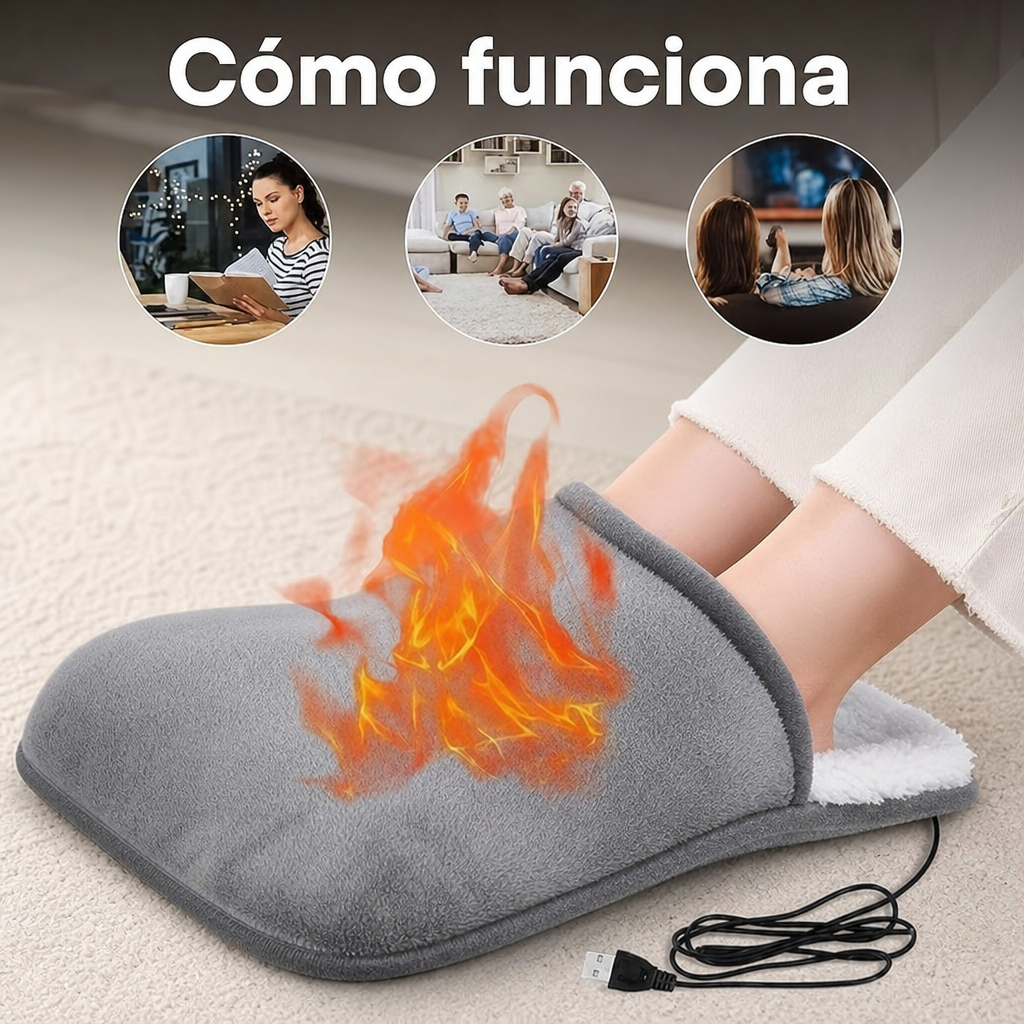 Pies calientes toda la tarde de teletrabajo sin levantarte a buscar el guatero