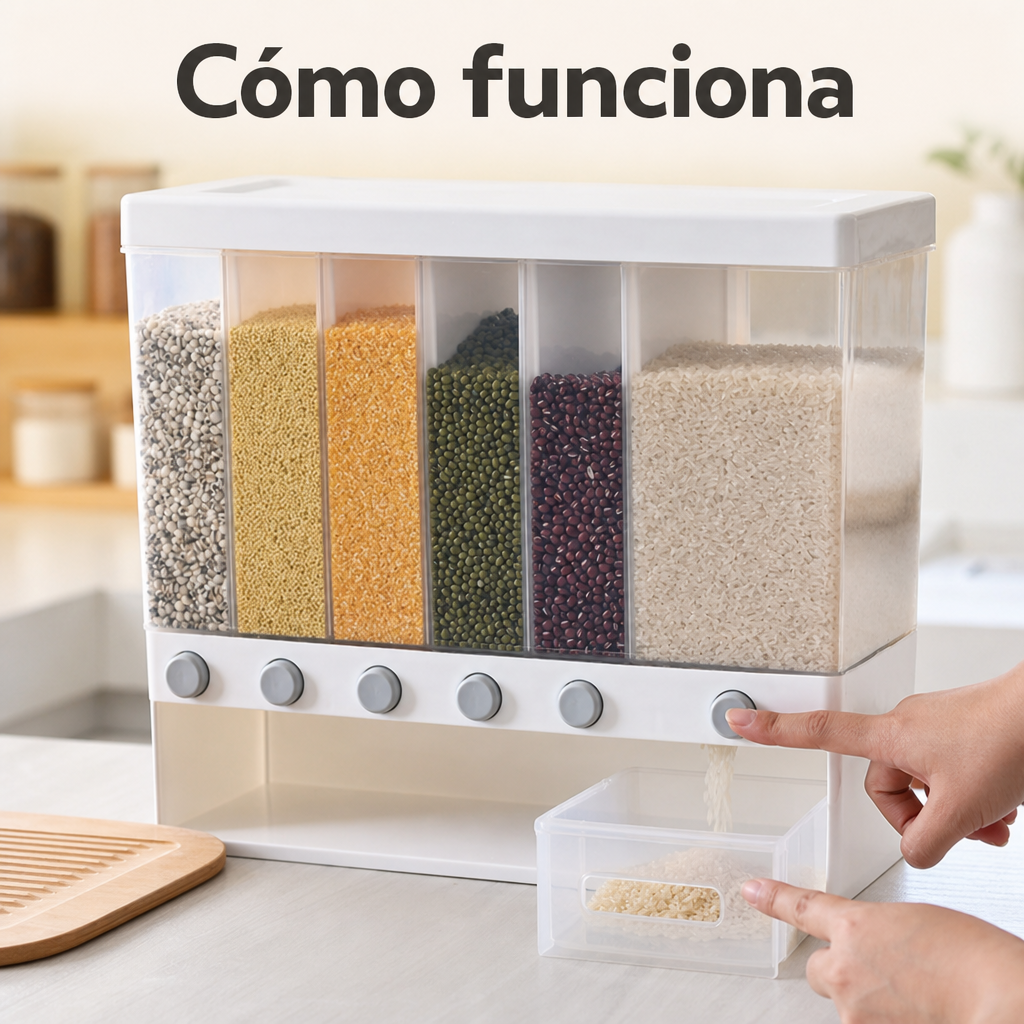 Transforma el caos de tu cocina en orden con un solo dispensador