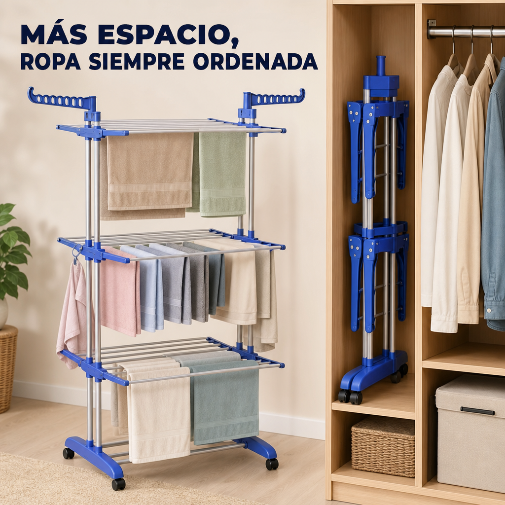 No es un tendedero más: es una estación de secado vertical