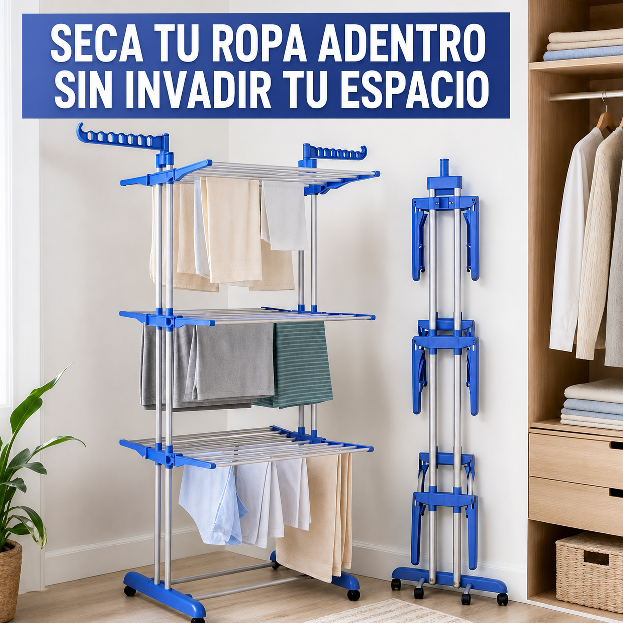 Se pliega y desaparece cuando sale el sol